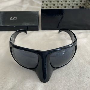 Linda Farrow X Bernhard Willhelm black mask sunglasses